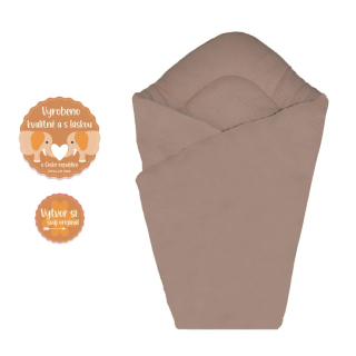 Mušelínová zavinovačka pro miminko Dětský svět béžová