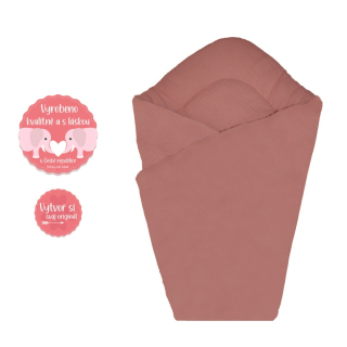 Zavinovačka pro miminko Dětský svět mušelínová starorůžová