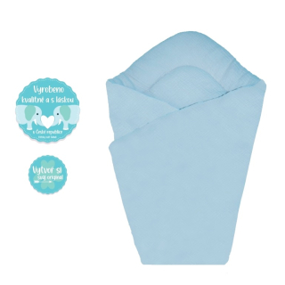 Mušelínová rychlozavinovačka Dětský svět světle modrá