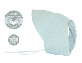 Kojenecká letní čepička Dětský svět mušelínová Karkulka světle šedá