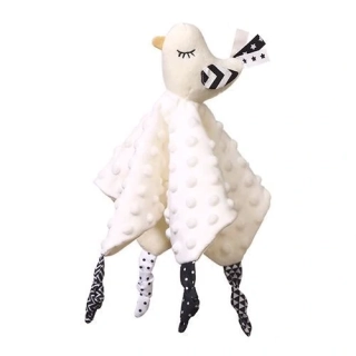 Plyšový usínáček Baby Ono, ptáček černobílý