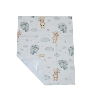 Nepromokavá flanelová podložka New baby medvídci