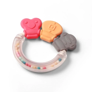 Kojenecké kousátko s chrastítkem BabyOno SHAPES