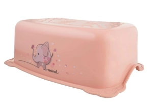 Dětský protiskluzový stupínek MALTEX Sloník Minimal – Peach Rose