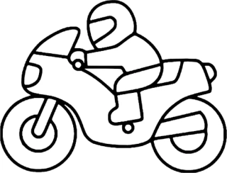 Výšivka č.92 motorkář