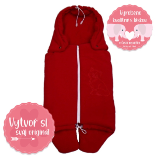 Zimní zavinovačka do autosedačky Dětský svět fleece červená