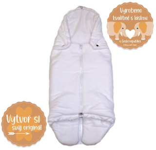 Zimní zavinovačka do autosedačky Dětský svět fleece bílá