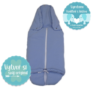 Zavinovačka do autosedačky Dětský svět fleece modrá