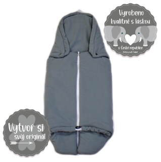 Zavinovačka do autosedačky Dětský svět zimní fleece šedá