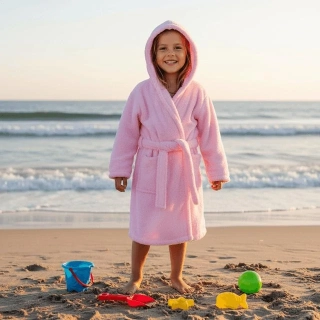 Dětský župan Dětský svět růžový Lama