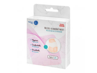 Poporodní kalhotky pro opakované použití Akuku síťované bílé 2ks vel.XL