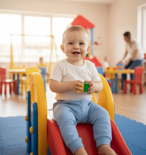 Dětské bavlněné kalhotky Dětský svět světle modré