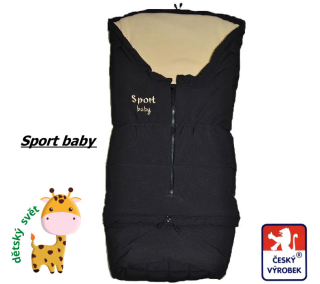 Fusak do kočárku Dětský svět 3v1 Sport Baby Softshellový černokrémový