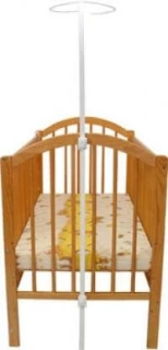 Držák nebes na postýlku Korando – kovový držák pro nebesa | univerzální