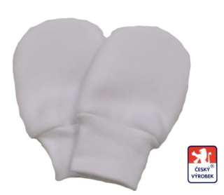 Zimní kojenecké rukavičky Dětský svět ťapky fleece bílé