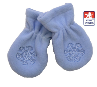 Dětské rukavičky s vločkou Dětský svět fleece, sv.modré