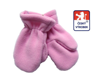 Dětské rukavičky s palečkem Dětský svět, fleece, růžové