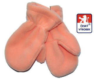Dětské rukavičky s palečkem Dětský svět, fleece, sv.oranžové