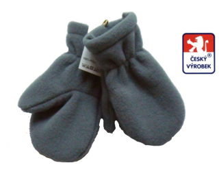 Dětské rukavičky s palečkem Dětský svět, fleece, tm.šedé