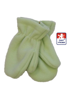 Kojenecké rukavičky s palečkem Dětský svět fleece zelené