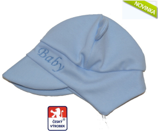 Kojenecká zavazovací čepička Dětský svět Baby světle modrá