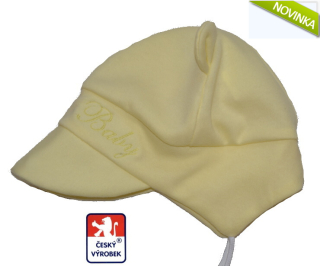 Dětská čepička Dětský svět zavazovací  Baby žlutá